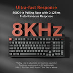 Keychron V5 8K 96% teclado mecánico con cable, frecuencia de sondeo de 8000 Hz QMK teclado programable intercambiable en caliente con Numpad y perilla, retroiluminación RGB, ergonómico para Mac