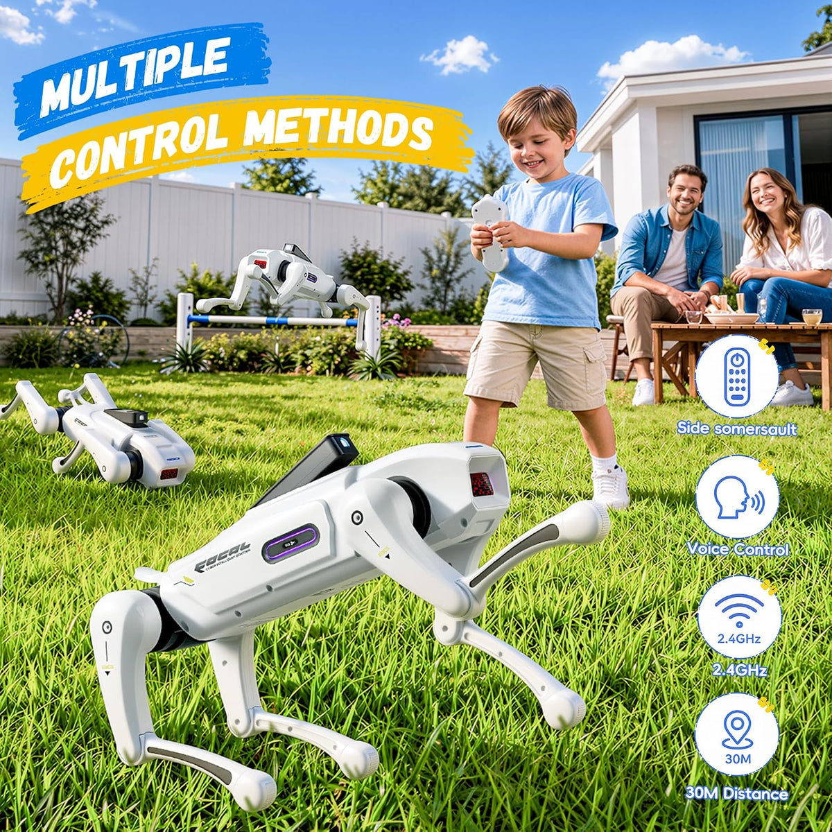 Juguete inteligente para perros robot con voz y control remoto, mascota