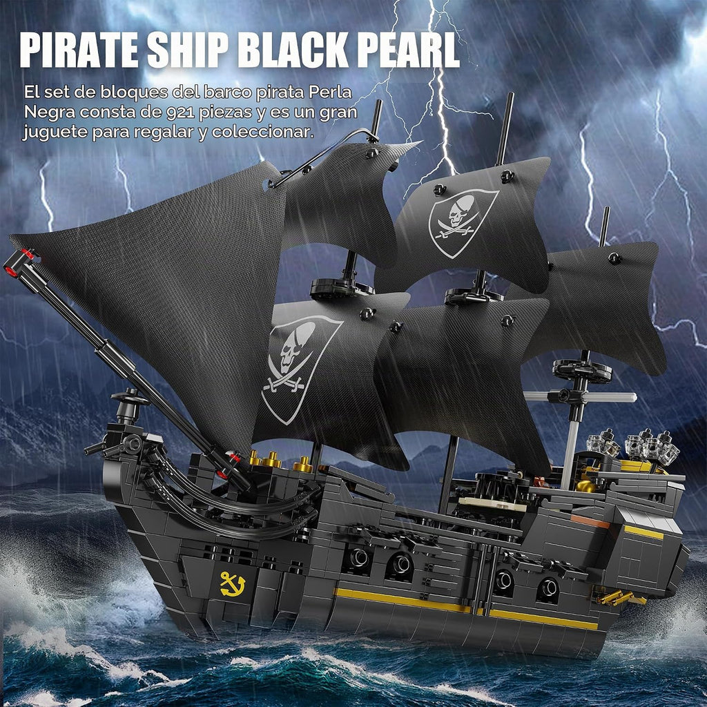 Sets de Bloques de Construcción Barco Pirata para Adultos y Niños de 8-14 años