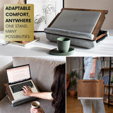 Vigo Wood Escritorio de regazo para laptop, bandeja para laptop con...