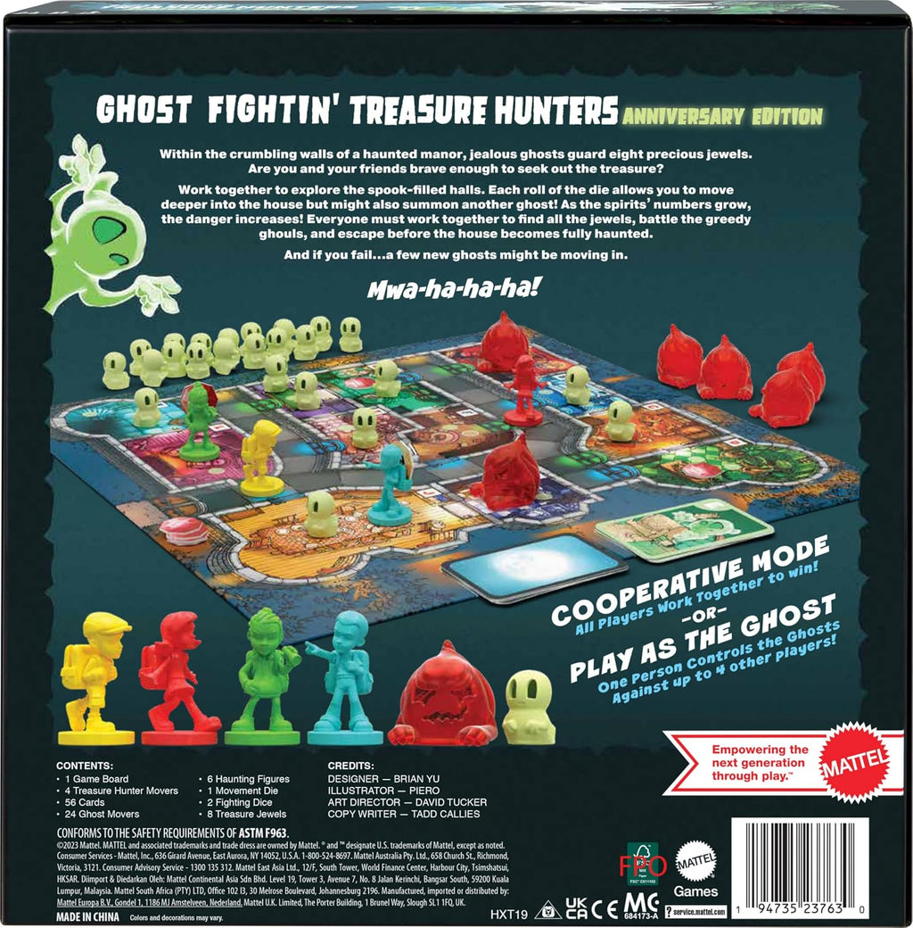 Mattel Games Ghost Fightin' Treasure Hunters Edición de aniversario Juego