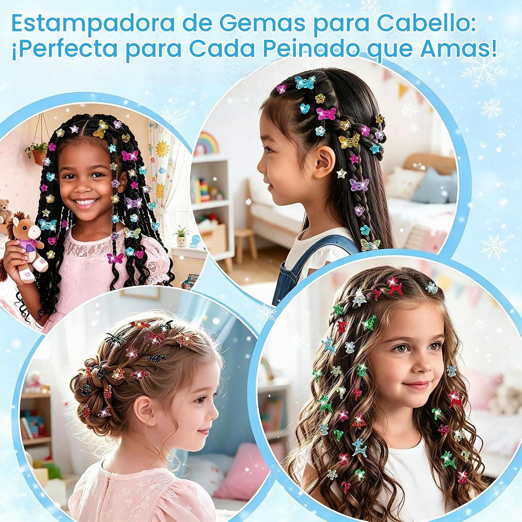 AOSITE Hair Bedazzler para niñas de 3 a 12 años, juguete de gemas para el