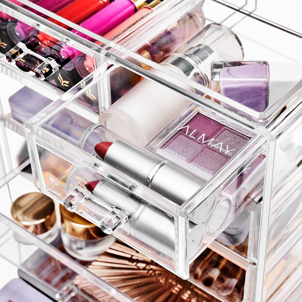Sorbus Organizador de maquillaje de 6 cajones con cajones pequeños y anchos