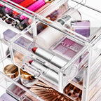 Sorbus Organizador de maquillaje de 6 cajones con cajones pequeños y anchos