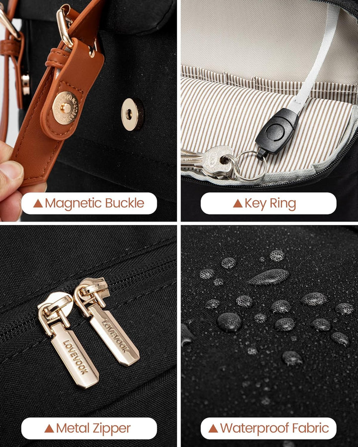 LOVEVOOK Mochila para computadora portátil para mujer, mochila de v...