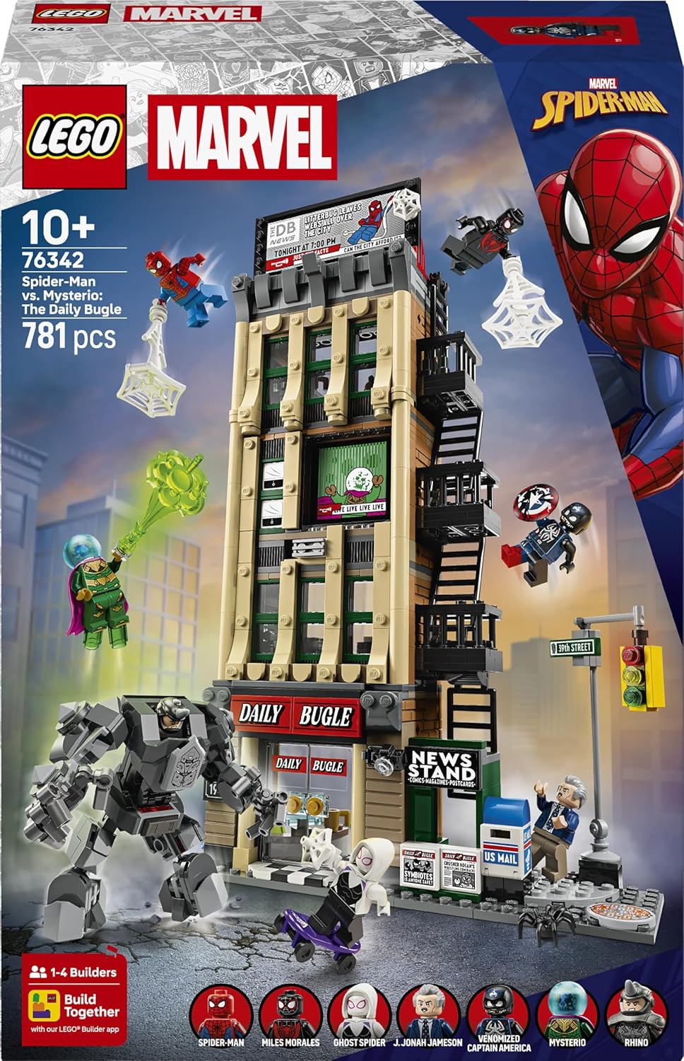LEGO 76342 Marvel Spider-Man vs. Mysterio: Bloques de regalo de cum...