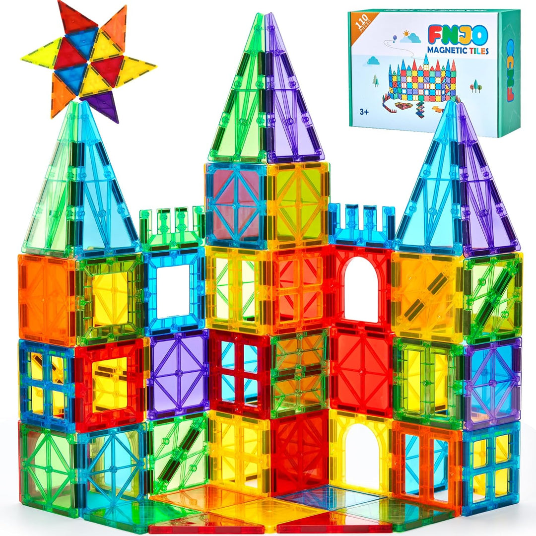 FNJO - Azulejos magnéticos, juego de 110 piezas de bloques de const...
