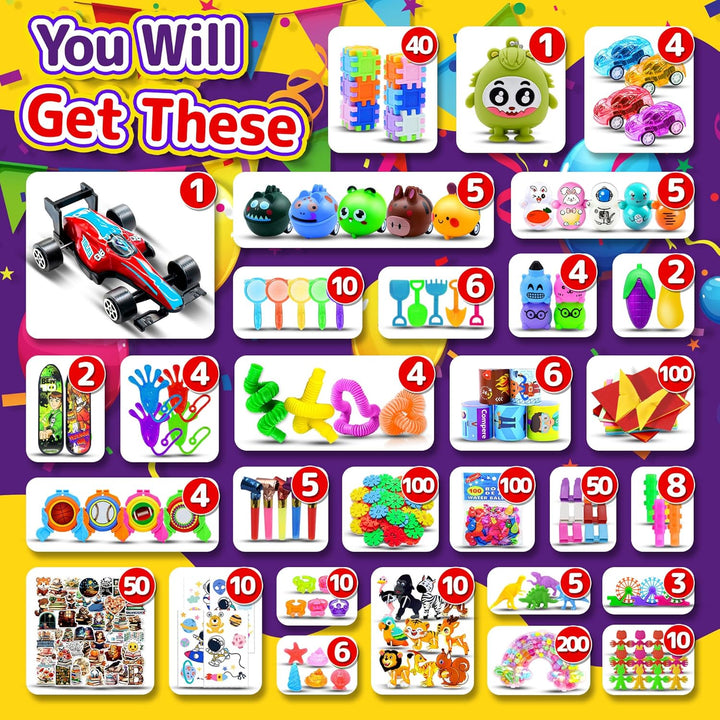 1000 piezas de recuerdos de fiesta para niños, juguetes fidget a gr...
