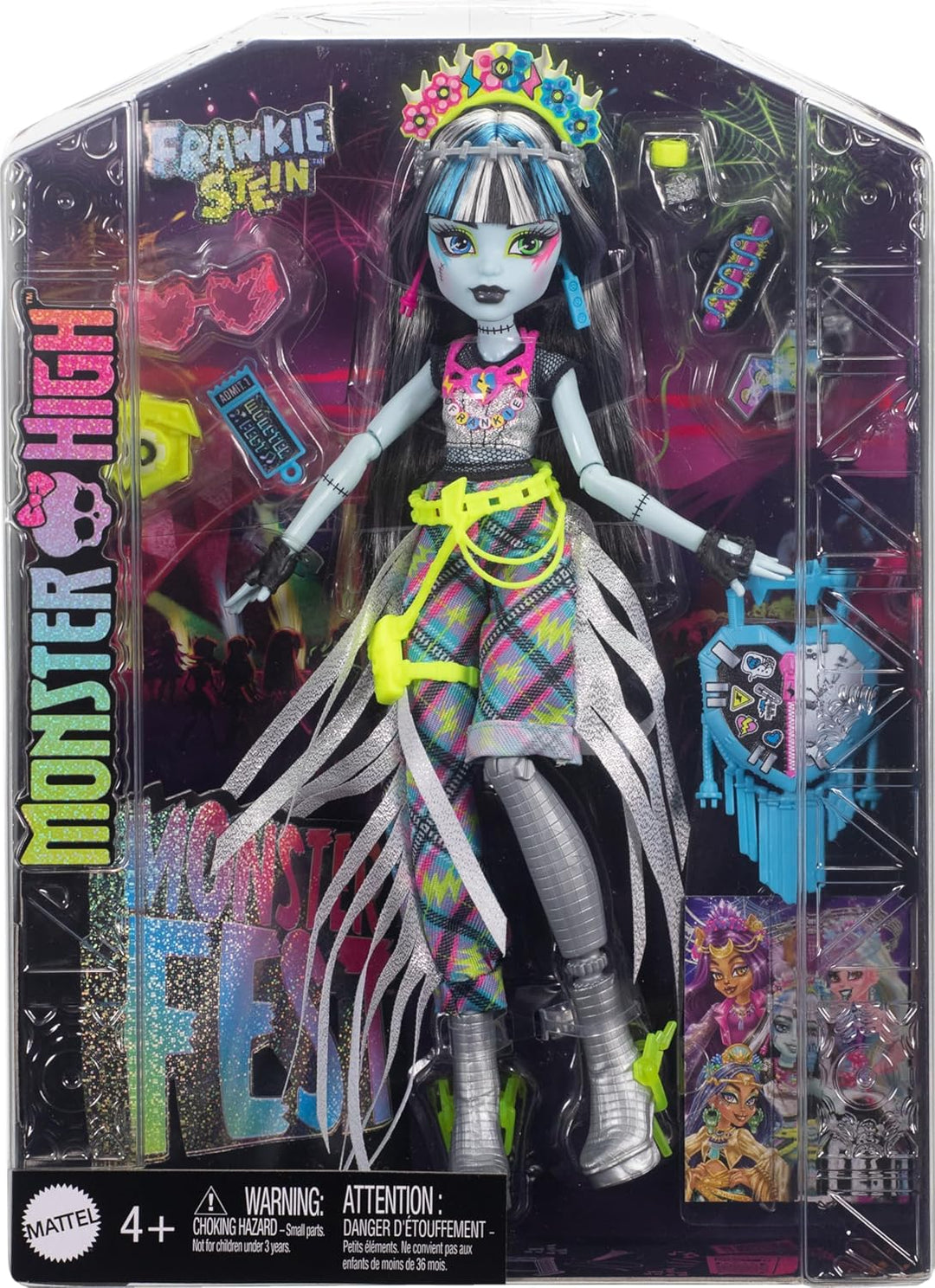 Monster High Muñeca del Festival Monster Fest, Frankie Stein con at...
