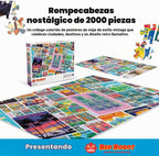 Buffalo Games - Pósters vintage de robot rojo - Rompecabezas de 2000 piezas
