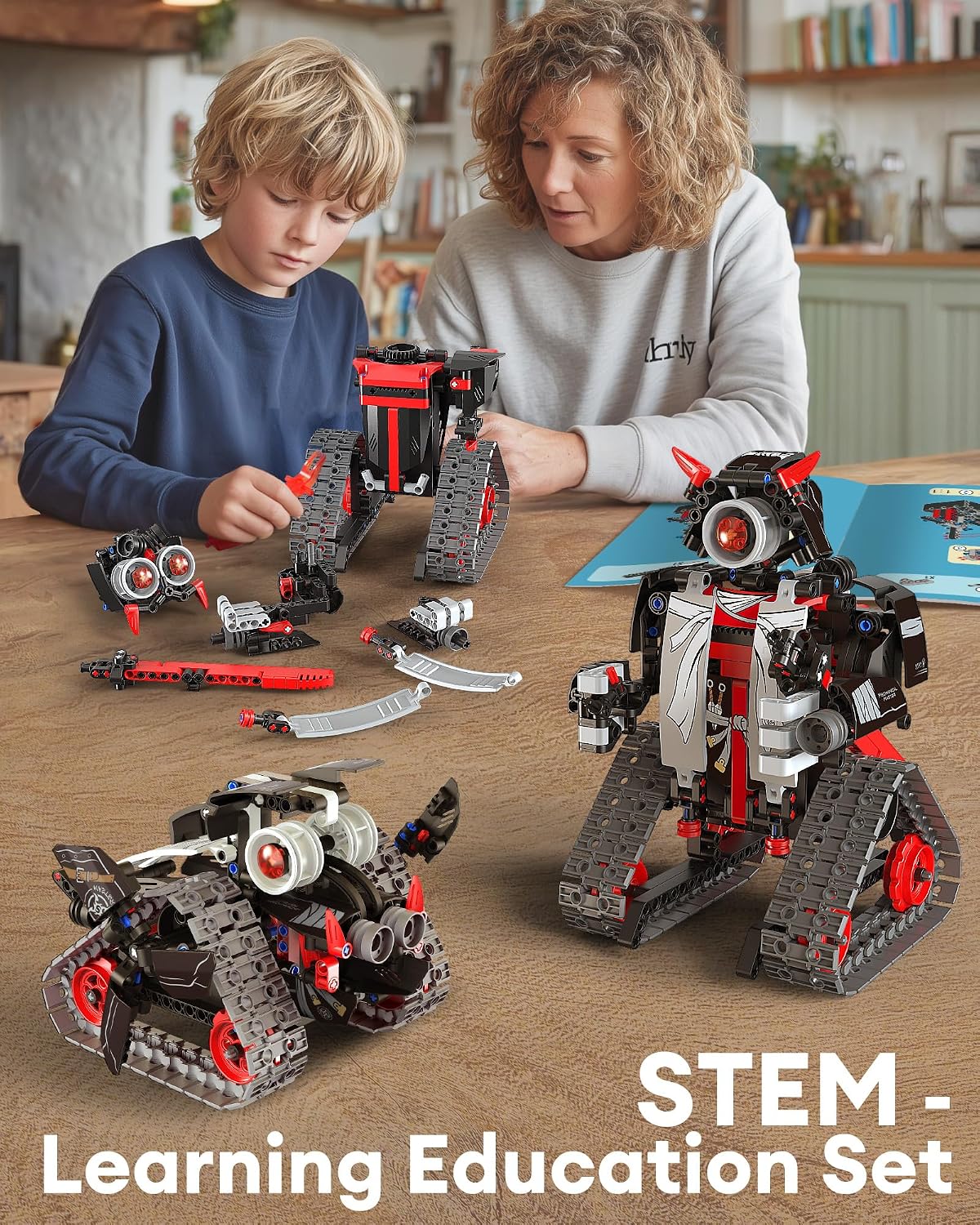 Opmind 5-en-1 STEM RC Robot Building Kit - 443PCS, Gift para Boys Ages 8-13