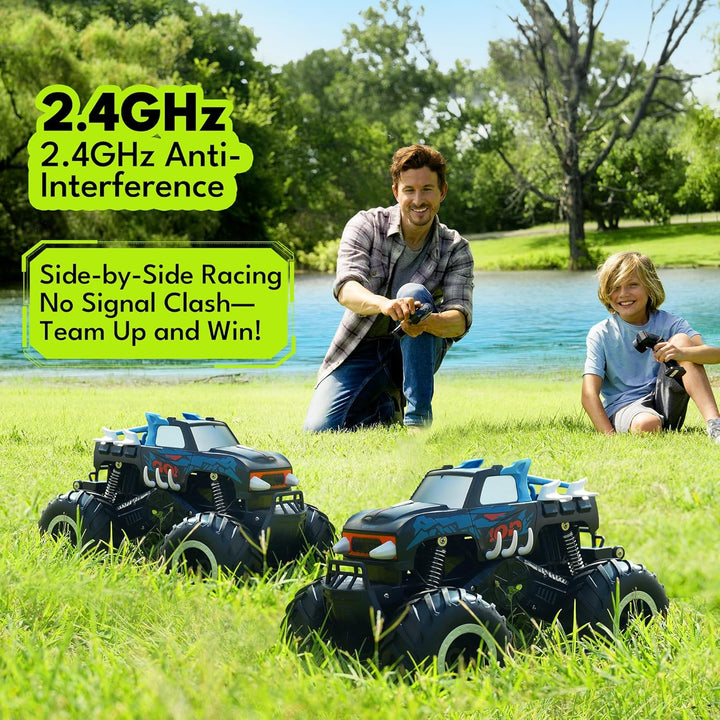 Threeking 1:16 Coches de juguete impermeables RC Monster Truck Cami...