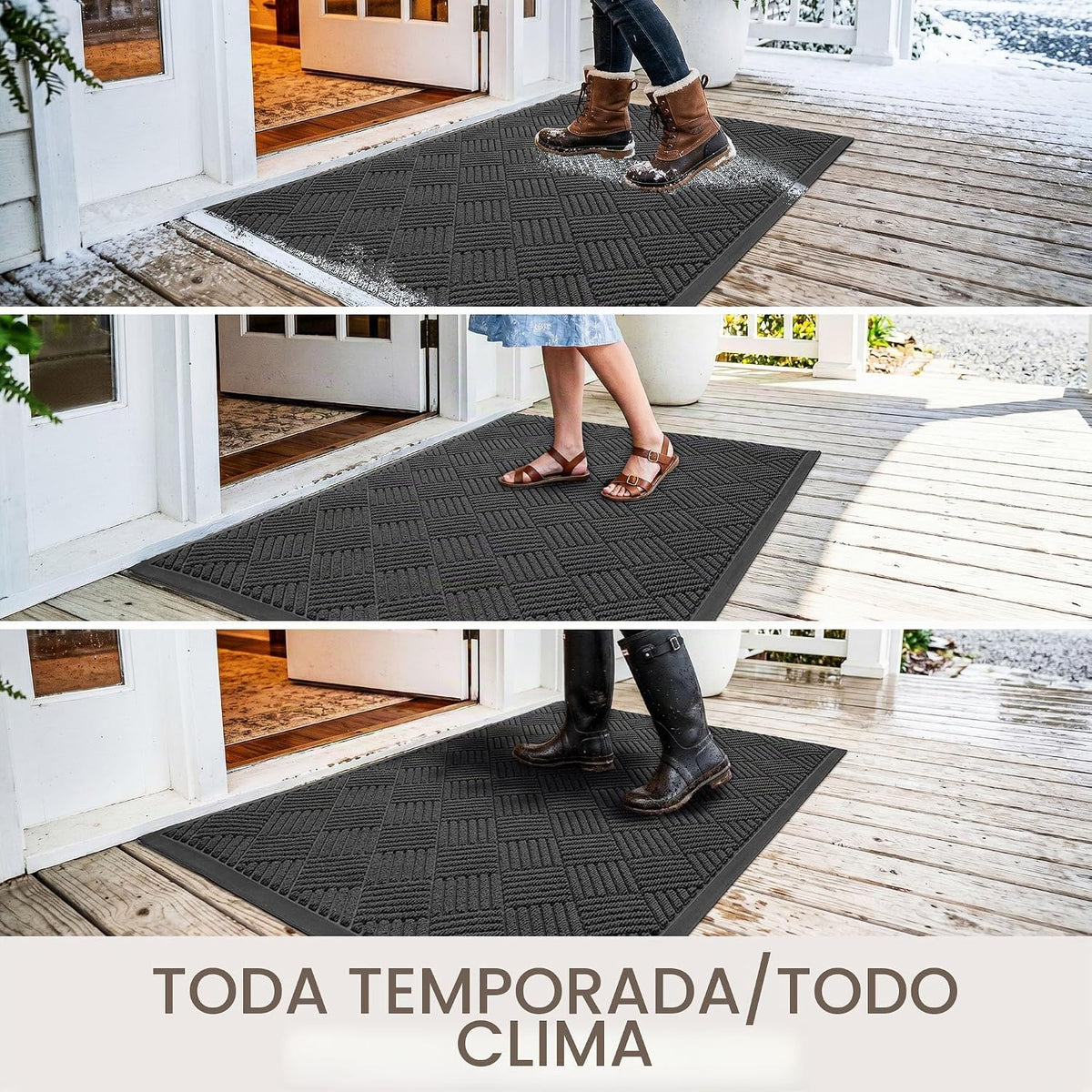 Amyracel Tapete para puerta delantera, 3 x 4 pies, resistente e impermeable