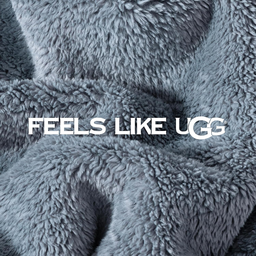 UGG Whitecap - Manta individual de forro polar de felpa, 66 x 90 pulgadas