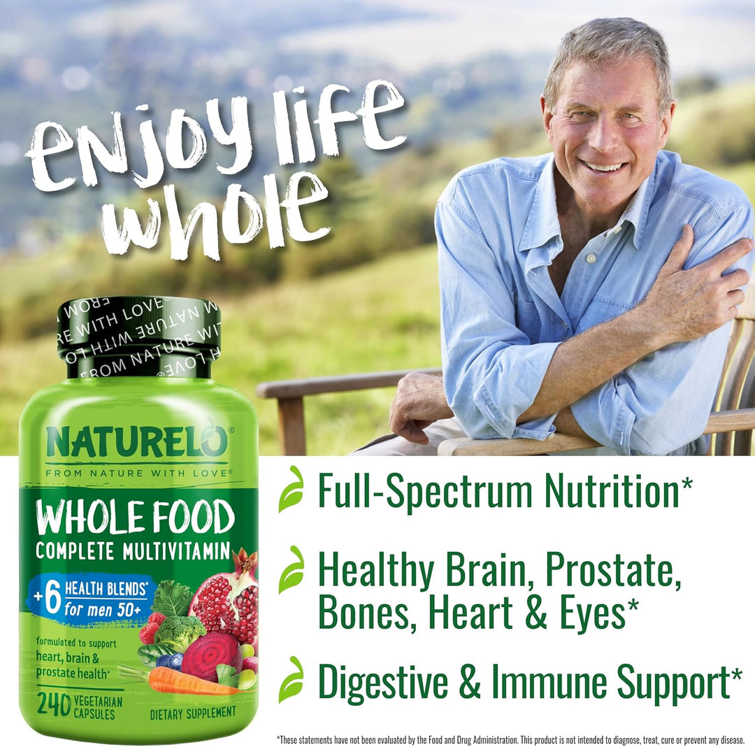 NATURELO Multivitamínico de Alimentos Integrales para Hombres de 50...