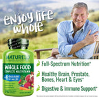 NATURELO Multivitamínico de Alimentos Integrales para Hombres de 50+ - con Vitaminas, 240 unidades