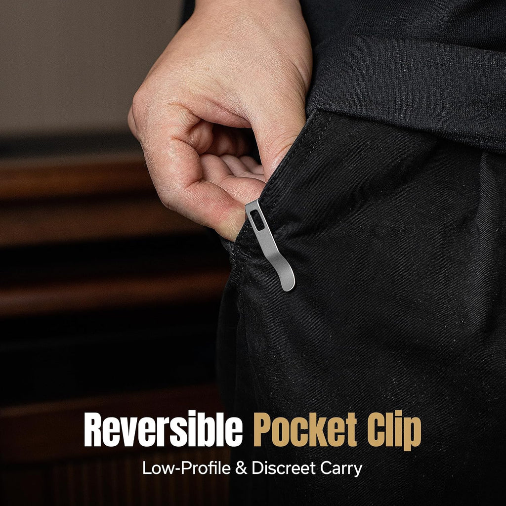 CIVIVI Yonder C25026-1 - Cuchillo de bolsillo 14C28N con punta de clip EDC