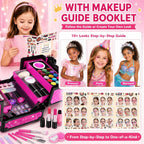 Kit de 59 juguetes de maquillaje para niñas, no tóxico, juego de simulación