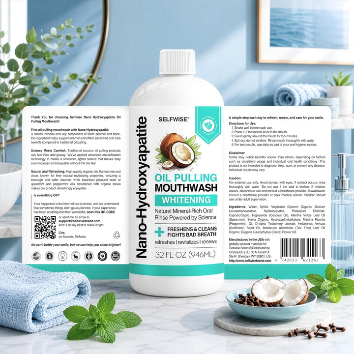 Aceite de nano-hidroxiapatita para blanqueamiento bucal para diente...