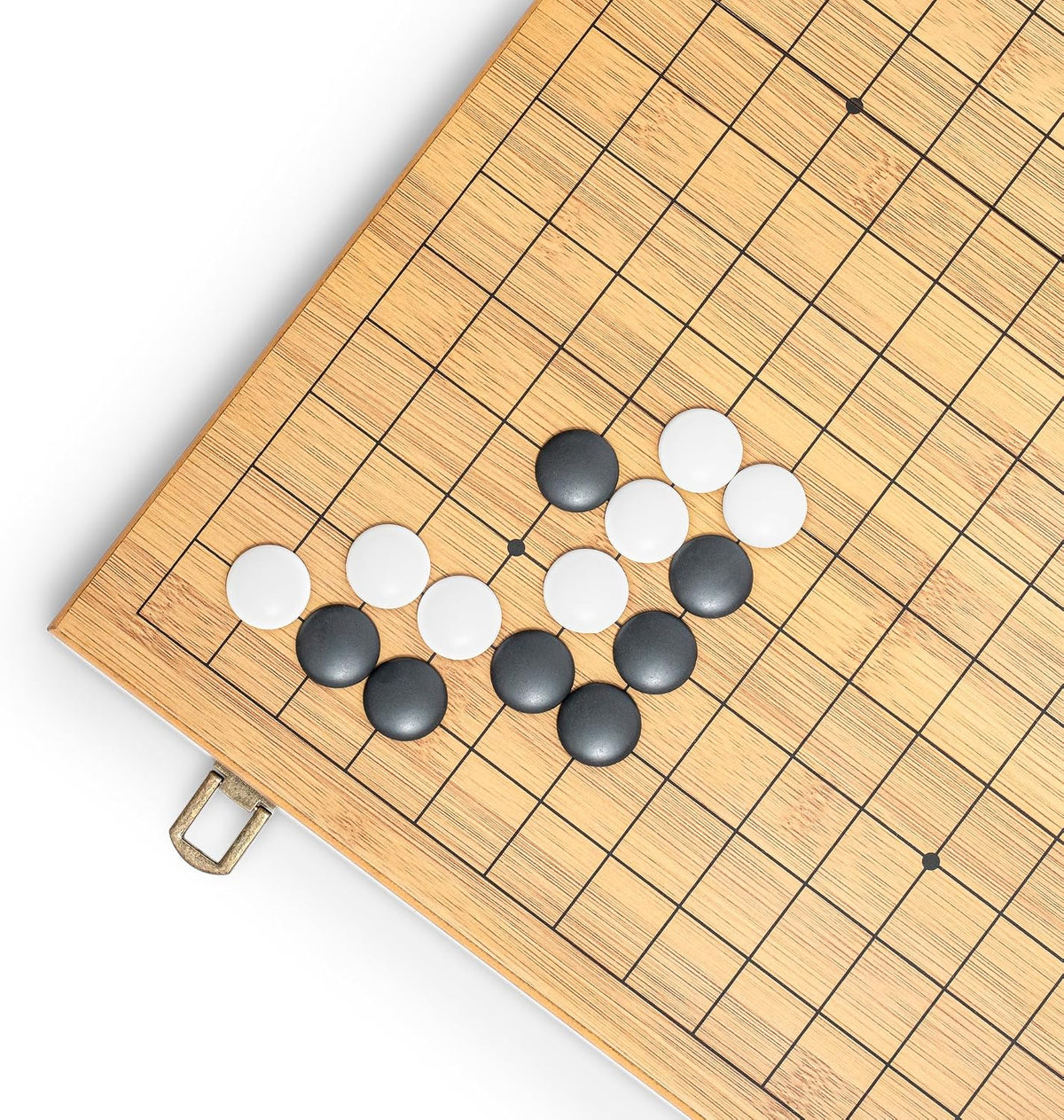 Juego plegable estándar Go - Juego de mesa de estrategia clásico (tablero weiqi19 x19), guía para principiantes de reglas básicas de ir.