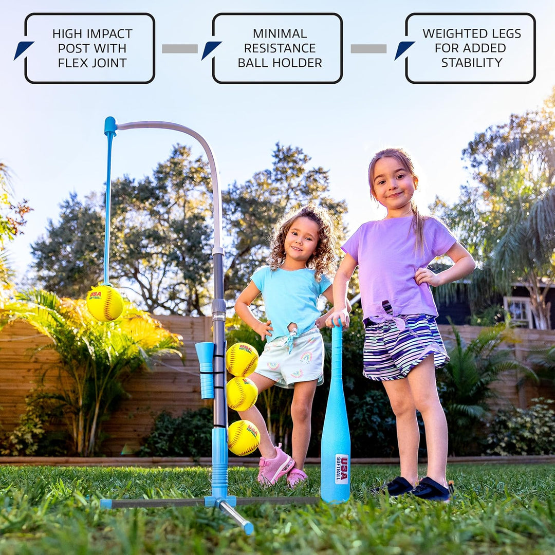 Franklin Sports Grow-with-Me - Soporte de bateo de béisbol para niñ...