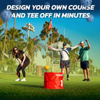 BUCKETGOLF Paquete de 6 agujeros con palos, juego de golf para patio