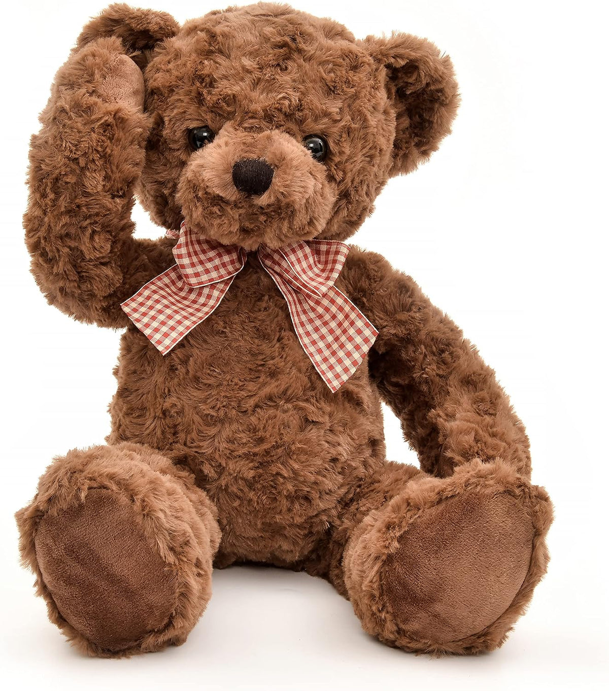 suepcuddly Oso de peluche posado de 20 pulgadas, lindo juguete de peluche para niñas y niños (marrón oscuro)