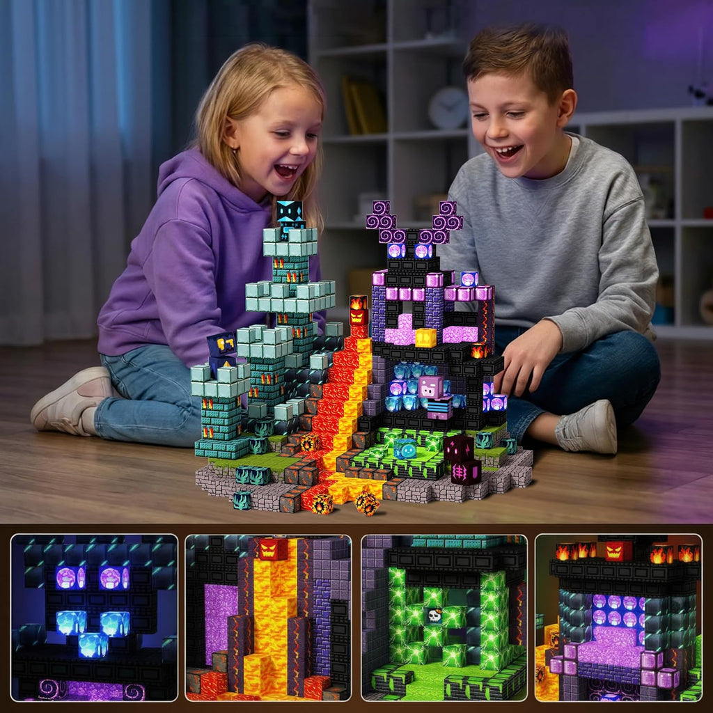 GobiDex 200 bloques de construcción magnéticos para niños y niñas a partir