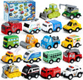 JOYIN - Juego de 18 piezas de autos y camiones de juguete