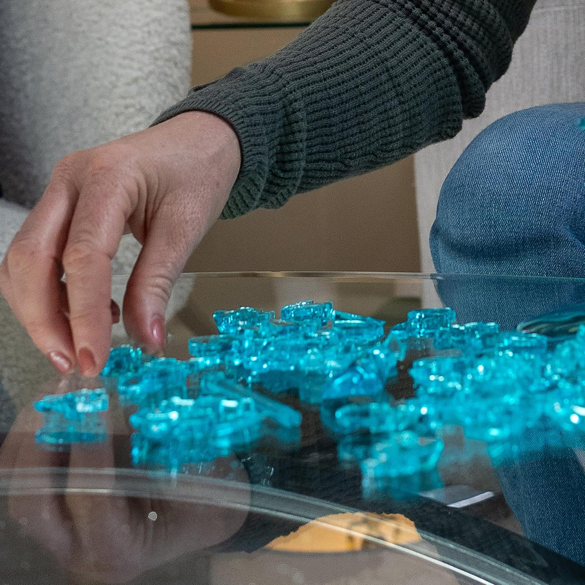 BePuzzled Rompecabezas de cristal 3D original de cráneo a