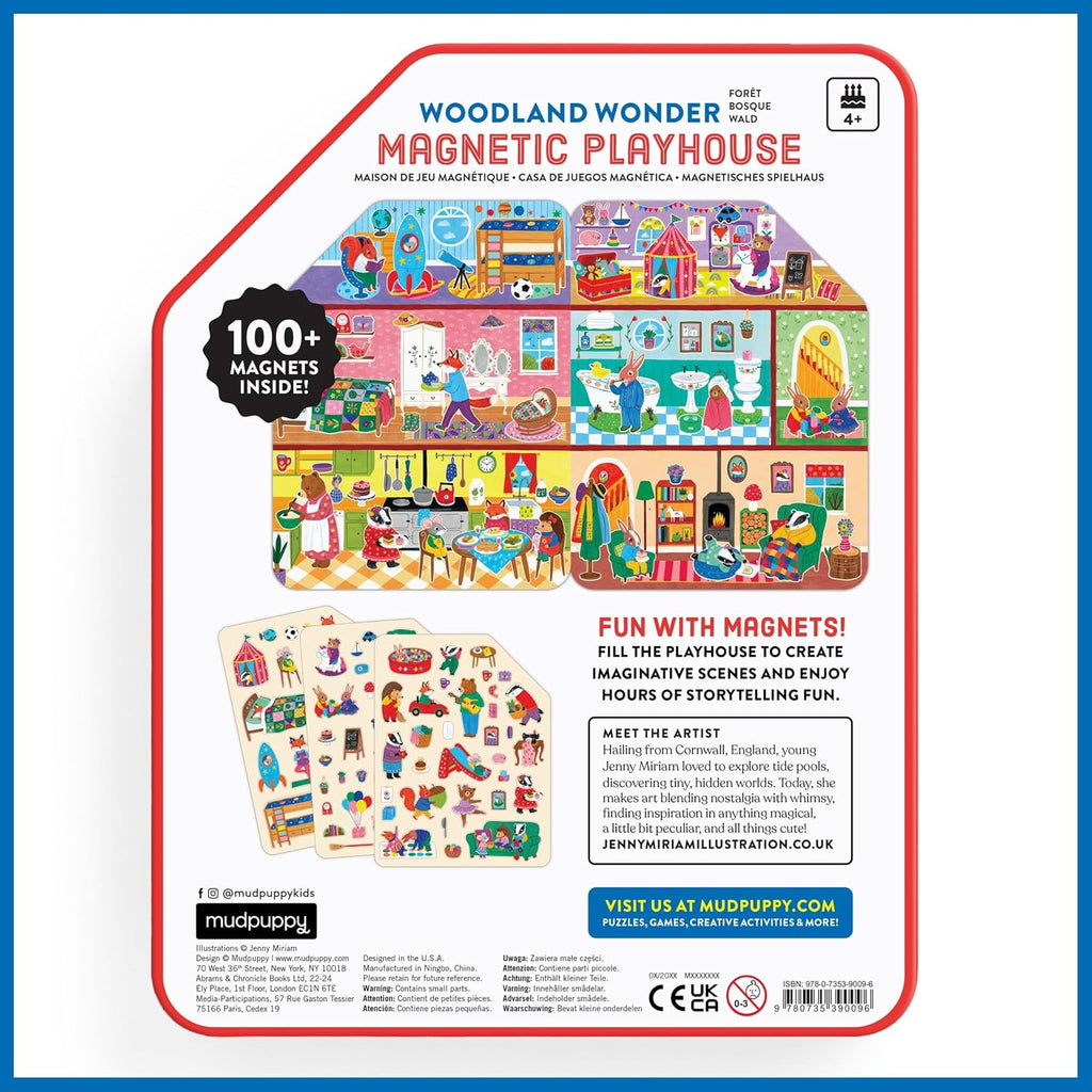 Mudpuppy - Casa de juegos magnética Woodland Wonder para niños