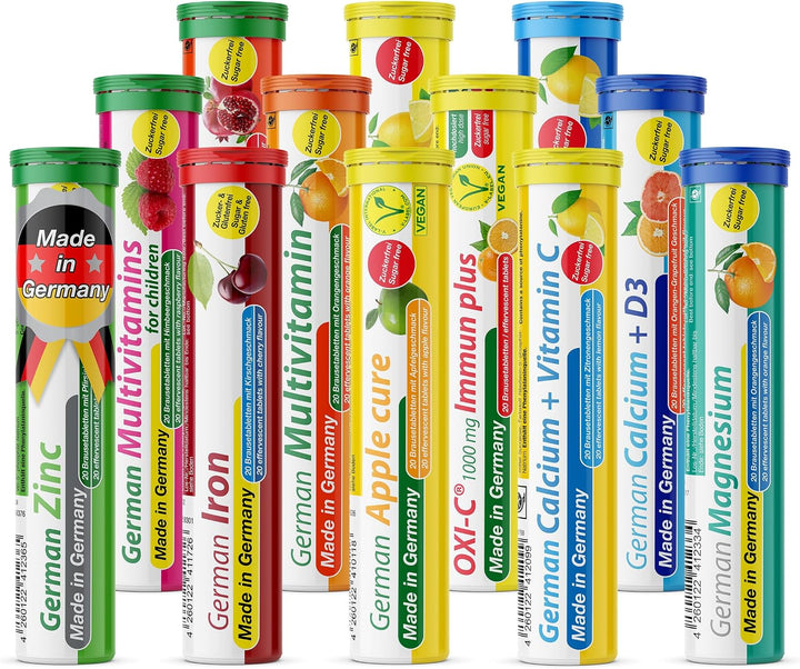 T&D Vitamina alemana, minerales \u2013 240 tabletas efervescentes v...
