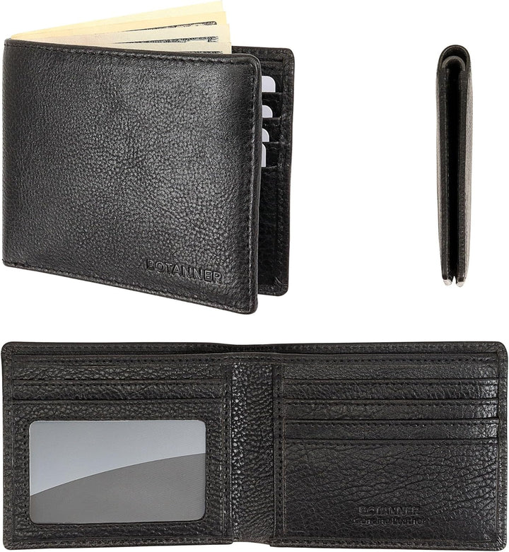 BOTANNER Cartera delgada plegable de cuero | Cuero genuino | Regalo...
