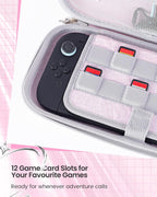 Kuitmor Funda de transporte compatible con Switch 2 (2025), bolsa de almacenamiento rígida con delicada cadena de mano, funda portátil para consola de juegos Switch 2 - HLK