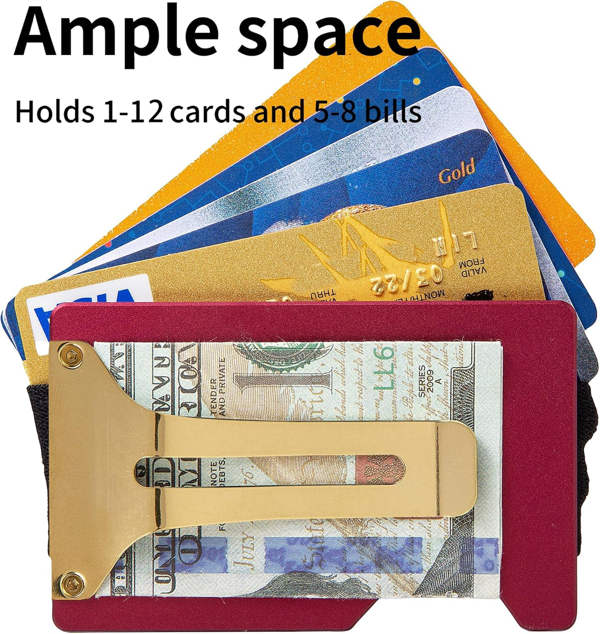 Cartera pequeña minimalista para mujer, funda para tarjetas de crédito RFID