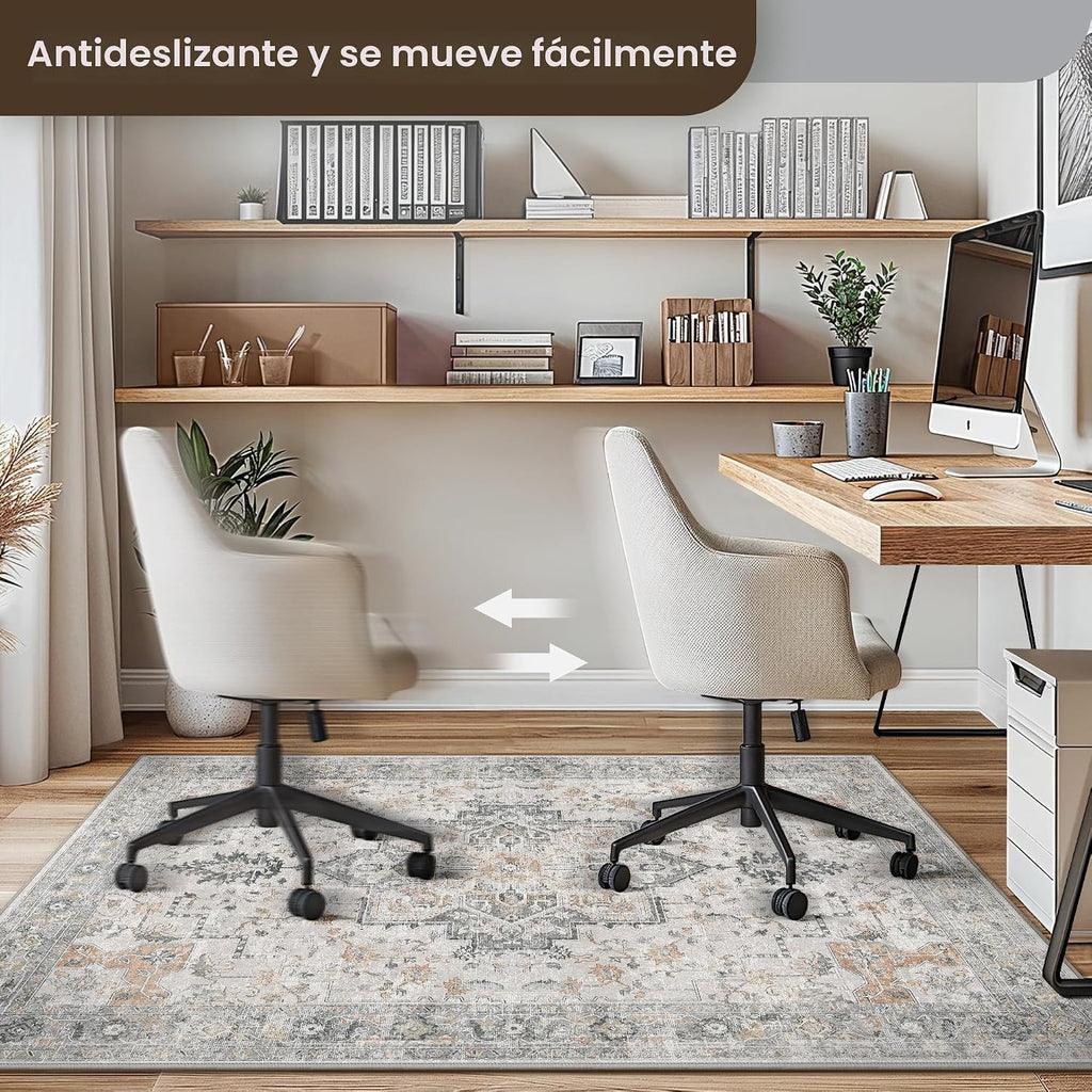 Lámpara Tapete para silla de oficina de 48"x60" para piso de baldosas de madera dura, protector de alfombra debajo del escritorio para tapete de silla de computadora rodante, alfombra lavable a máquina