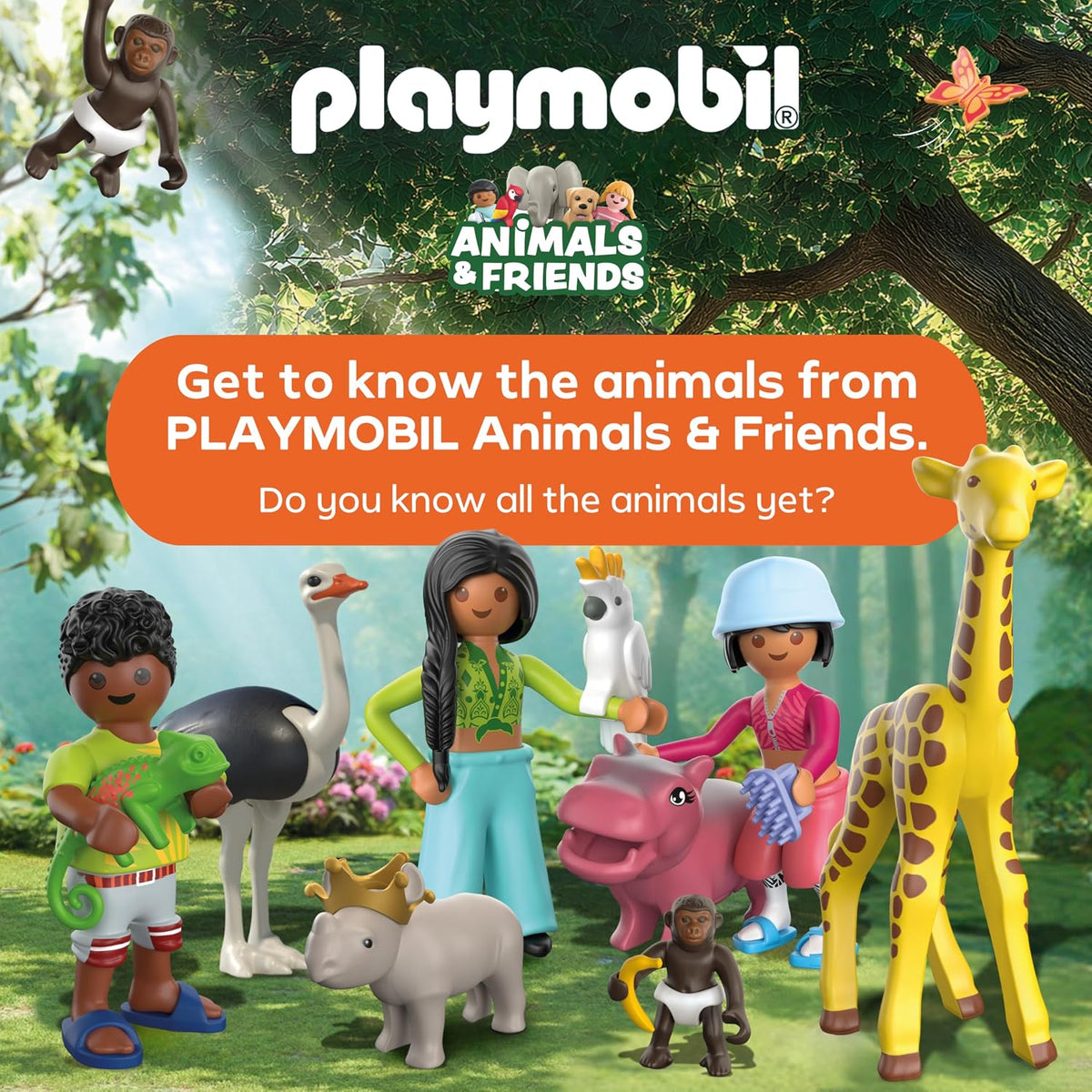 Playmobil 71854 - Animales y amigos | Vehículo todoterreno colorido | Juguete a partir de 4 años | Regalo para niños | Fomenta la creatividad y la sed de aventura | con figuras, vehículos y accesorios