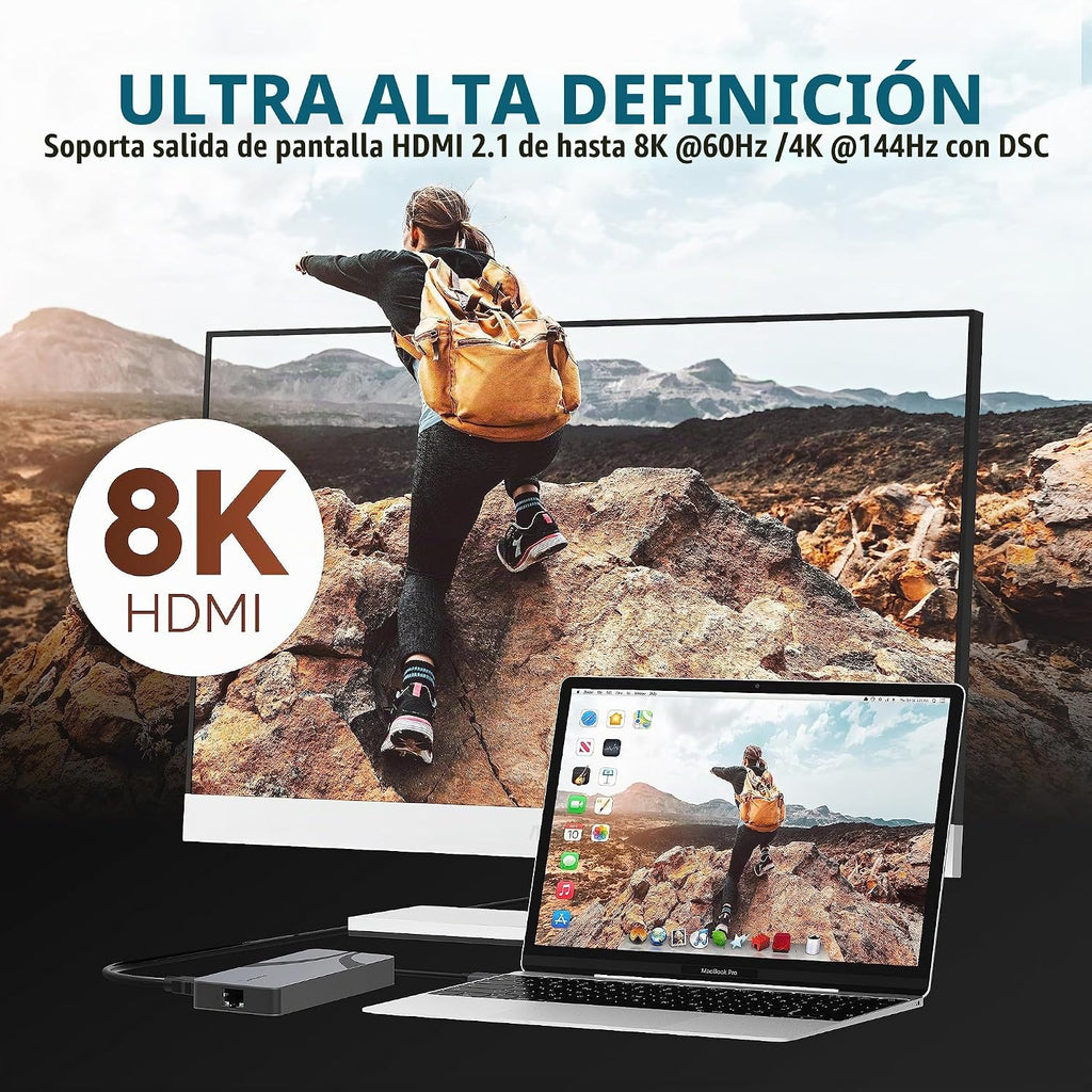 SABRENT, HB-U4HP, hub USB 4, adaptador 5V/1.5A