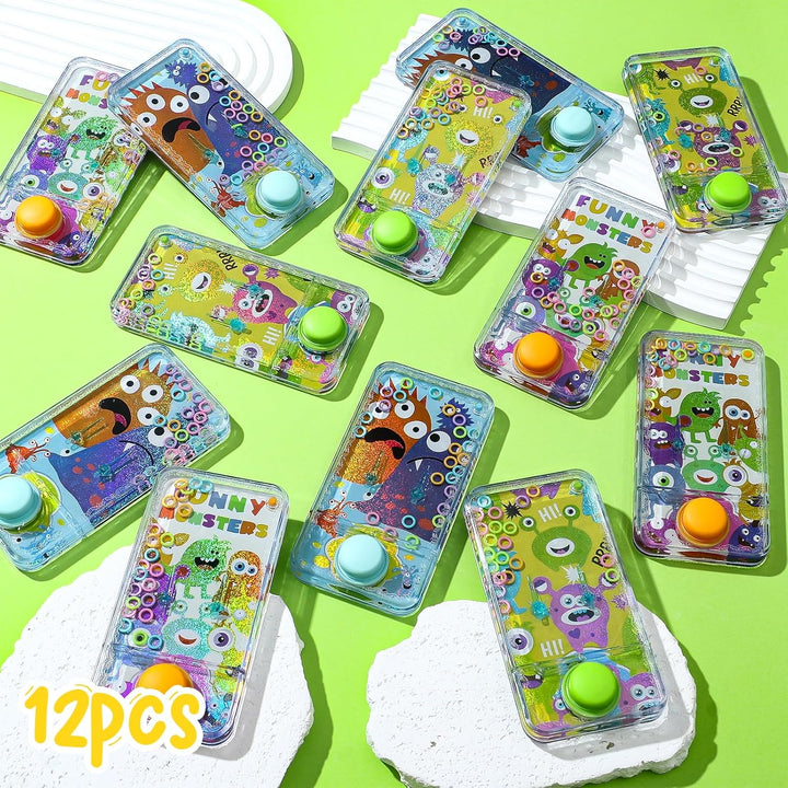 Cleboen Paquete de 12 juegos de agua de mano para niños, juegos de...
