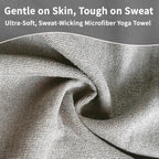 Paquete de 2 toallas antideslizantes para esterilla de yoga caliente con puntos de agarre, 72 x 24 pulgadas, toalla de microfibra súper absorbente para yoga caliente, pilates, entrenamiento