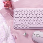 UBOTIE Combo de teclado y mouse inalámbricos, Rosa