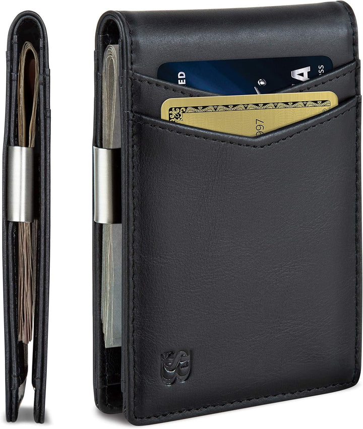 SERMAN BRANDS Money Clip Wallet - Mens Wallets slim Front Pocket RF...