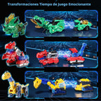 Juego de juguetes de robot transformador de dinosaurios 6 en 1 Eohemeral