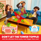 Pila de torre gigante: el juego de equilibrio de bloques jumbo de Relatable