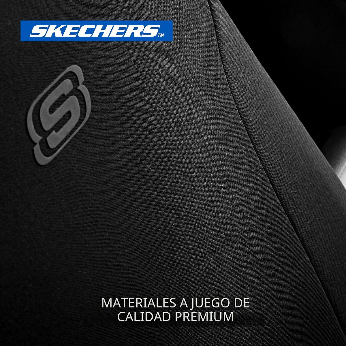 Skechers Fundas para Asientos, Fundas de Asiento de Poliéster Transpirable Premium, Fundas para Asientos de Coche Compatibles con Bolsas de Aire, Comodidad Automotriz para la Mayoría de Coches