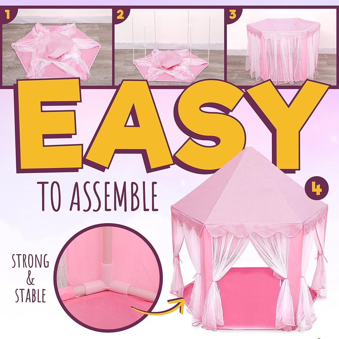 ORIAN Tienda de campaña Princess Castle Playhouse para niñas con lu...
