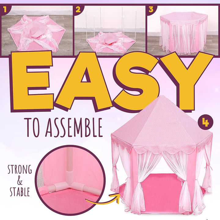 ORIAN Tienda de campaña Princess Castle Playhouse para niñas con lu...