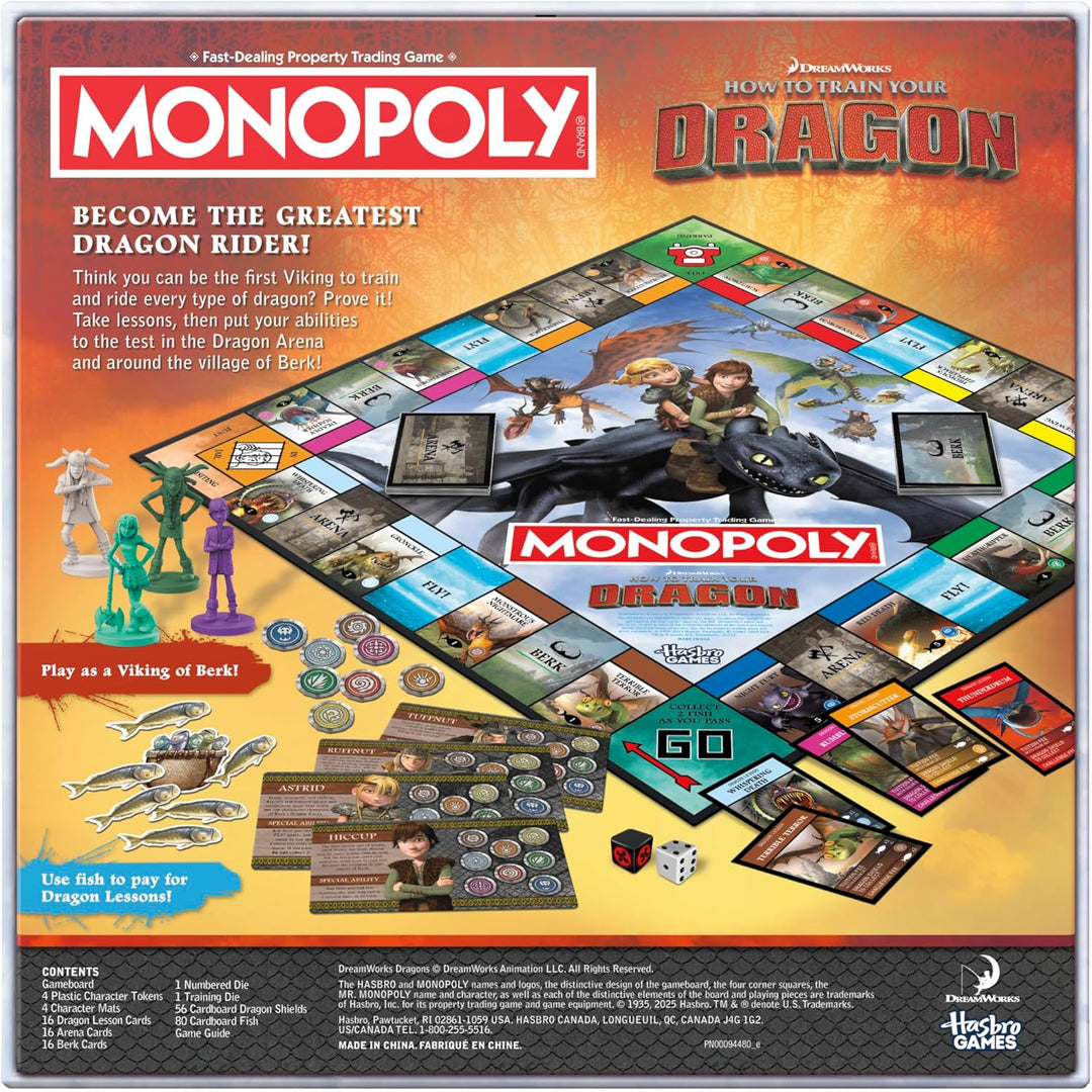 Monopoly DreamWorks - Juego de mesa How to Train Your