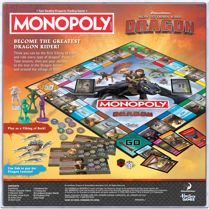 Monopoly DreamWorks - Juego de mesa How to Train Your