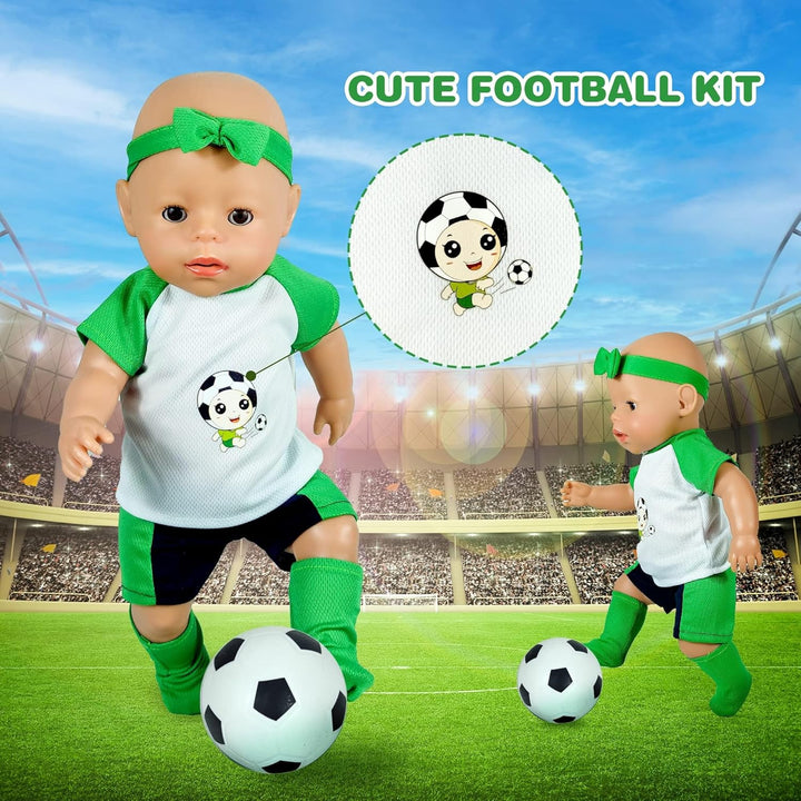 12 juegos de ropa y accesorios para muñecas bebé de 14-16 pulgadas,...
